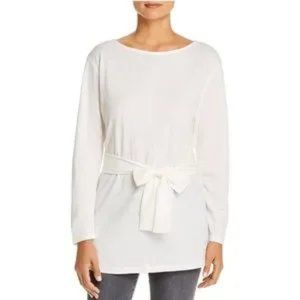 KENNETH COLE NEW YORK Timeless Knot Tunic Top in Soft White Vanilla Size X Small